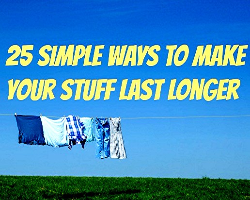 Clothes drying on a washing line stretched across a field in the Summer.